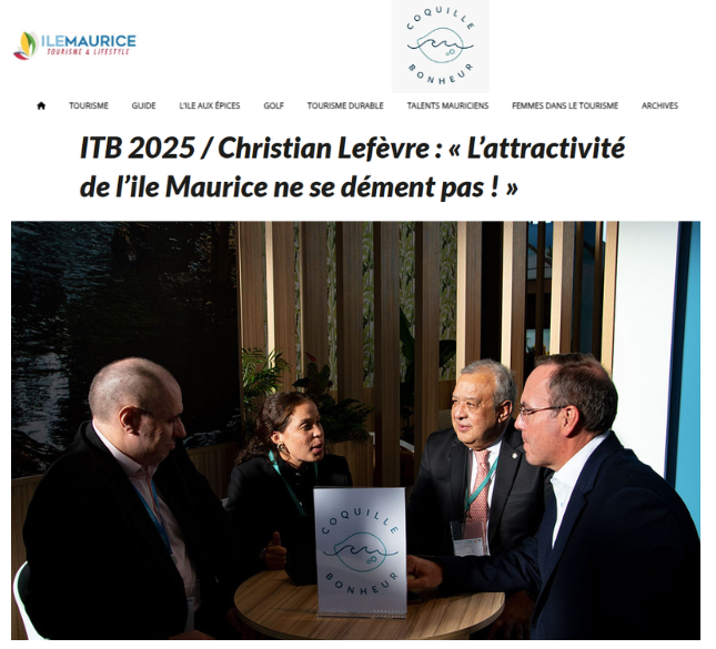 ITB 2025 / Christian Lefèvre: “The attractiveness of Mauritius is undeniable!”